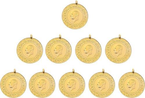 Eski Kulplu Ziynet Çeyrek Altın 10 Adet