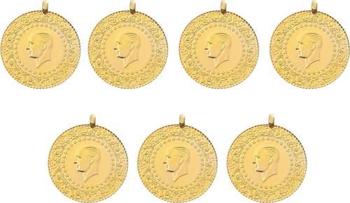 Eski Kulplu Ziynet Yarım Altın 7 Adet