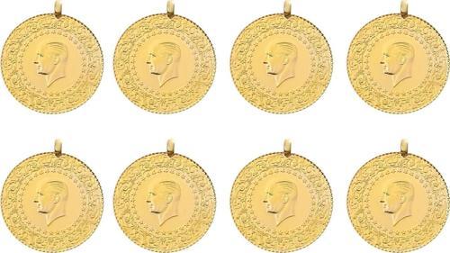 Eski Kulplu Ziynet Yarım Altın 8 Adet