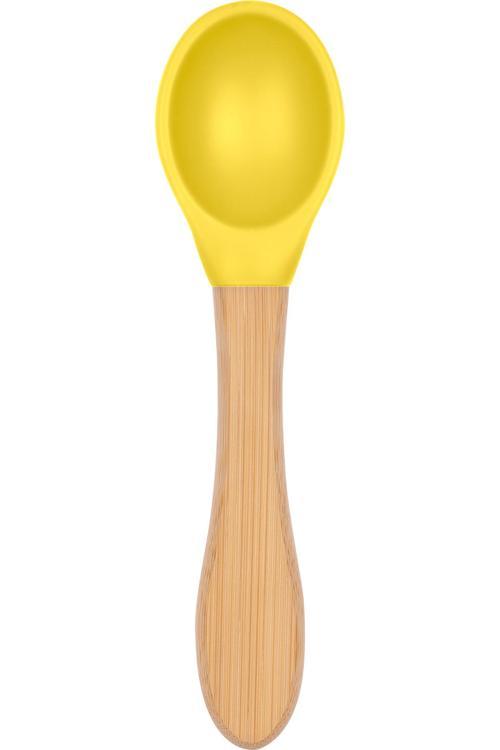 Bambu Saplı Silikon Mama Kaşığı Sunrise Sarı