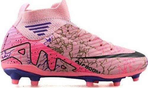 Çocuk Çim Zemin Kramponu FKRP-PEMBE-MOR-DESENLI Renkli