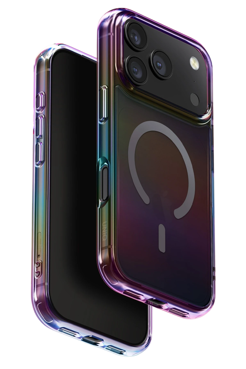 İphone 17 Pro Max Kapak Holografik Renk Değiştiren Koruyucu Kılıf MagClick Polikarbonat Malzeme