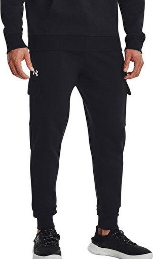 Ua Rival Fleece Cargo Jogger Erkek Günlük Kargo Eşofman Altı 1382134-001 Siyah
