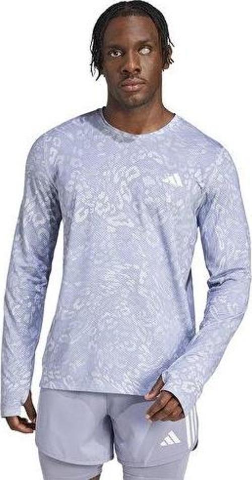 Otr E Aop Ls M Erkek Uzun Kollu Koşu Tişörtü JD7770 Gri