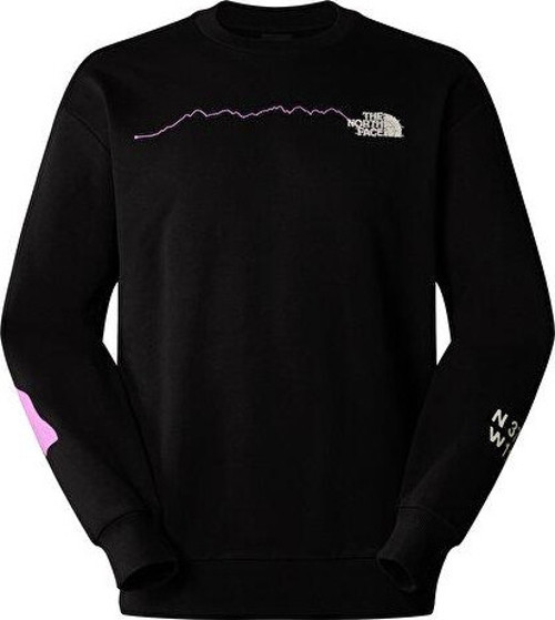 U Nse Graphic Crew Unisex Günlük Sweatshirts NF0A87F4JK31 Siyah