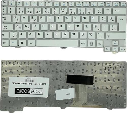 Lg X140 Mini Netbook Uyumlu Notebook Klavye Beyaz TR
