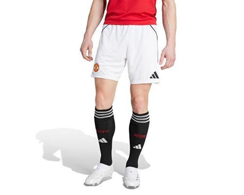 Erkek Manchester United 25/26 İç Saha Şortu Erkek Futbol Şortu JI7430 Beyaz