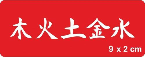 5 Element (Ahşap,Ateş,Toprak,Metal,Su) Kanji Tattoo Geçici Dövme Şablonları Kına Kalıpları