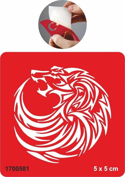 Aileye Bağlı Kurt  Tattoo Geçici Dövme Şablonları Kına Kalıpları