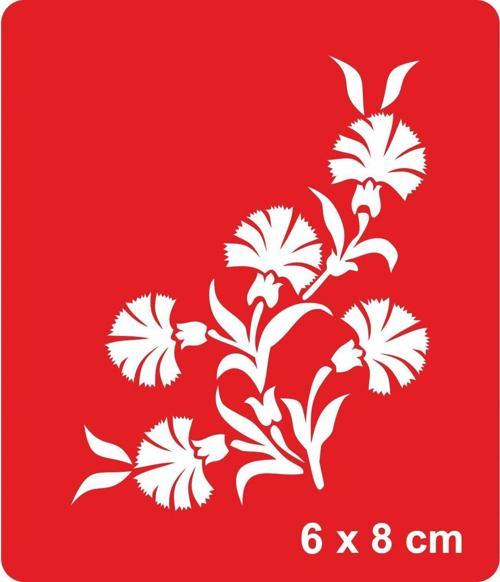 Alacalı ve Hoş Kokulu Karanfil Tattoo Geçici Dövme Şablonları Kına Kalıpları