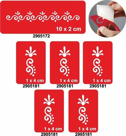 Minik Dallar 5'li Set Geçici Dövme Kına Şablonu