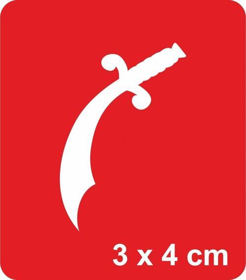 Minimal Bıçak Pala-1 Tattoo Geçici Dövme Şablonları Kına Kalıpları