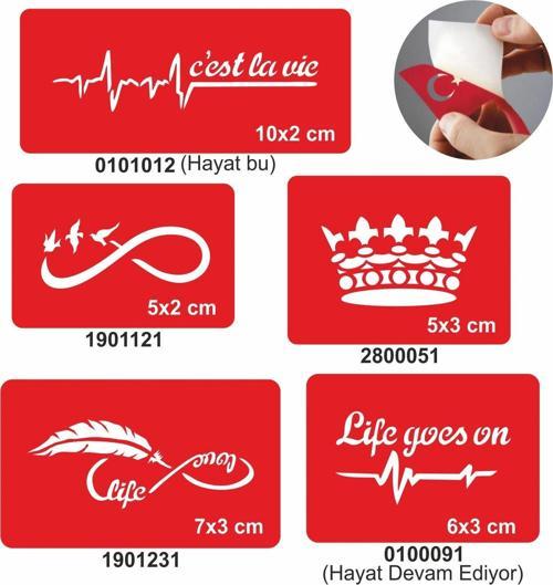 Hayatınızı Taçlandırın 5 li Set Geçici Dövme Kına Şablonu