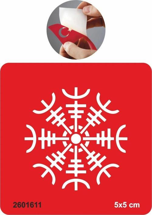 Helm Of Awe Viking Sembolü  Tattoo Geçici Dövme Şablonları Kına Kalıpları