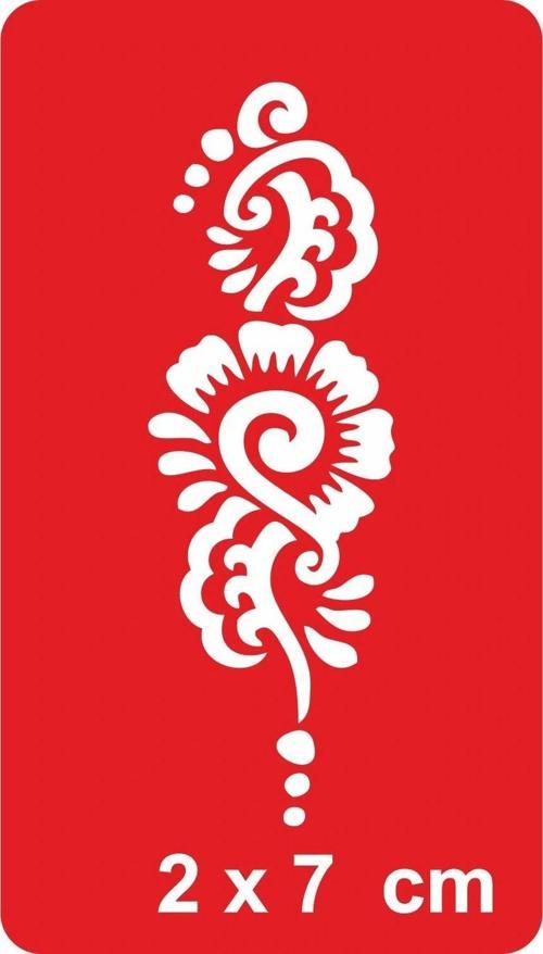Arabesk Çiçek Tattoo Geçici Dövme Şablonları Kına Kalıpları