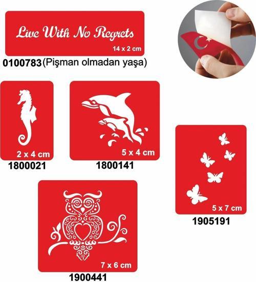 Dalda Baykuş 5'li Set Geçici Dövme Kına Şablonu