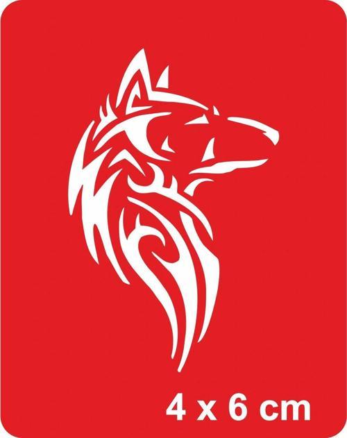 Asil Kurt  Tattoo Geçici Dövme Şablonları Kına Kalıpları