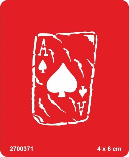 İskambil Kart  Tattoo Geçici Dövme Şablonları Kına Kalıpları