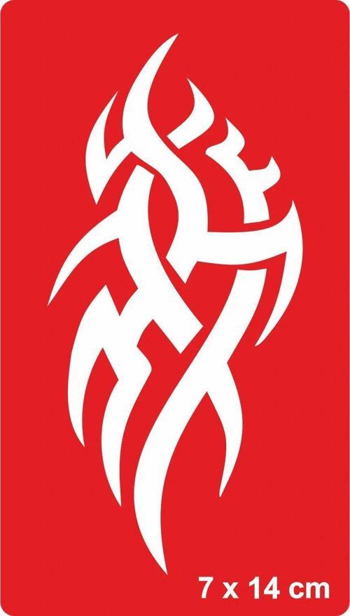 Tribal 208 Tattoo Geçici Dövme Şablonları Kına Kalıpları