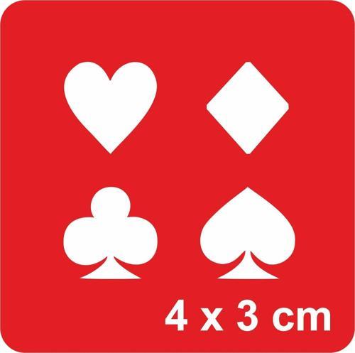 İskambil Sembolleri  Tattoo Geçici Dövme Şablonları Kına Kalıpları