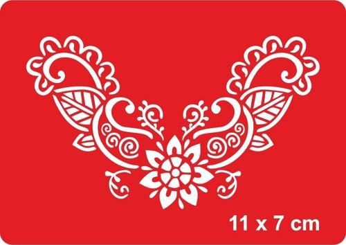 Dantel Motifi 258 Tattoo Geçici Dövme Şablonları Kına Kalıpları