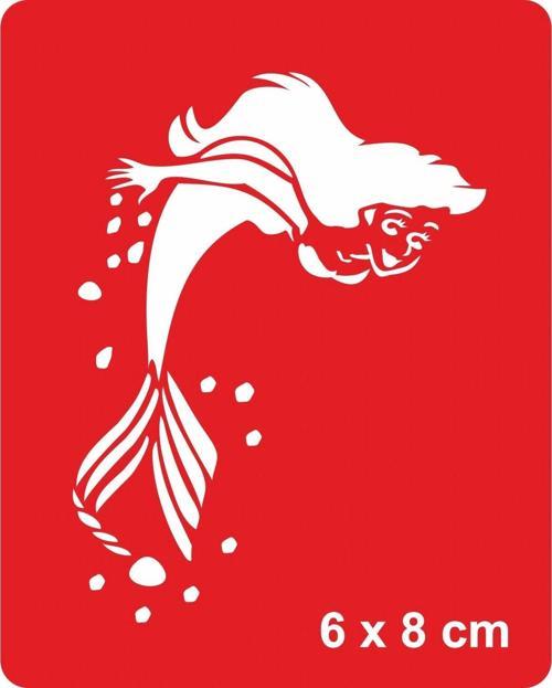 Deniz Kızı Tattoo Geçici Dövme Şablonları Kına Kalıpları