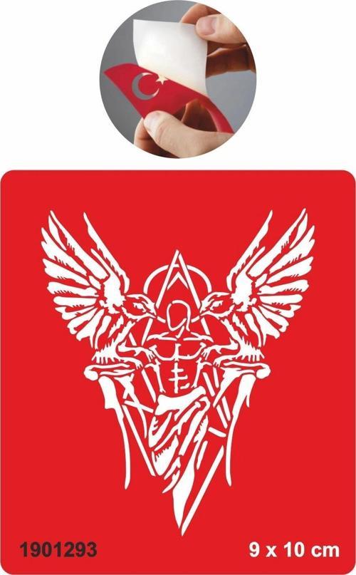 Omzunda Kuşlar Kanatlı Adam Tattoo Geçici Dövme Şablonları Kına Kalıpları