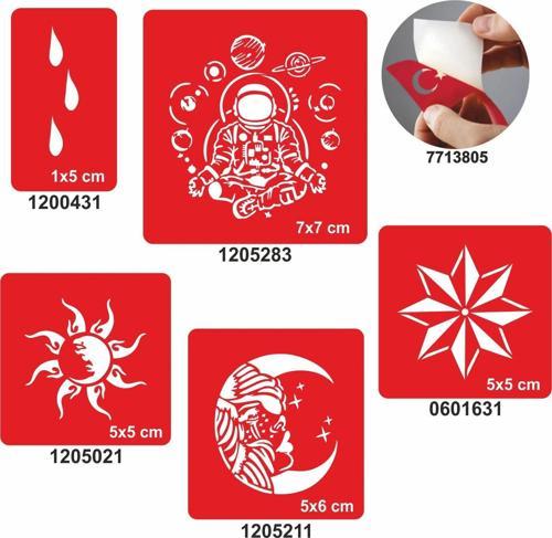 Öte Alemler 5 li Set Geçici Dövme Kına Şablonu