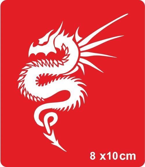 Dikenli Yılan Ejderha Tattoo Geçici Dövme Şablonları Kına Kalıpları