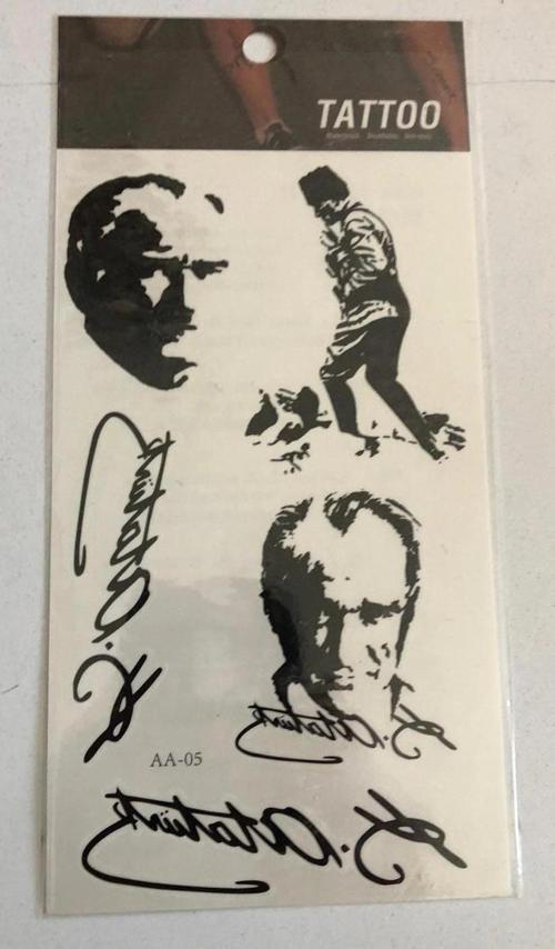 Atatürk Yapıştırma Sticker Dövme Geçici Dövme Temporary Tattoos