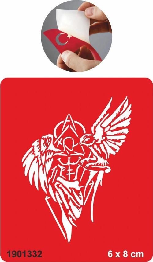 Kanatlı Adam  Tattoo Geçici Dövme Şablonları Kına Kalıpları