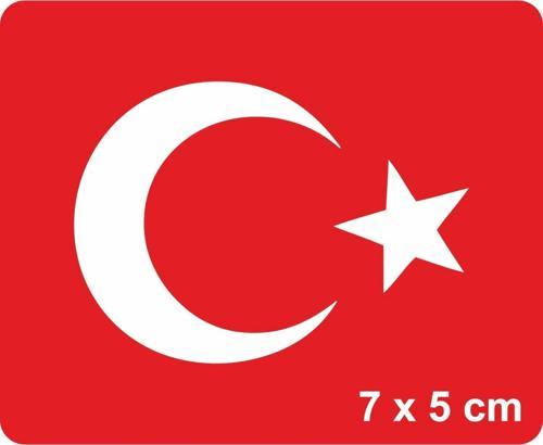 Ay Yıldız-1 Türk Bayrağı  Tattoo Geçici Dövme Şablonları Kına Kalıpları