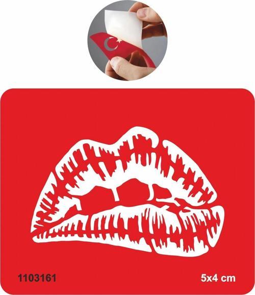 Dudak Isırtan Tattoo Geçici Dövme Şablonları Kına Kalıpları