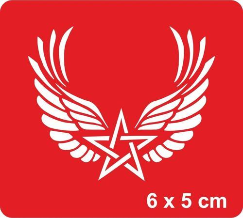 Kanatlı Yıldız Tattoo Geçici Dövme Şablonları Kına Kalıpları