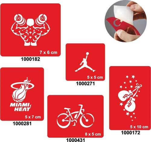 Dünya Sporları 5'li Set Geçici Dövme Kına Şablonu