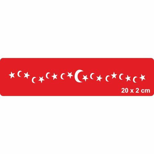 Ayyıldız Bayrak  Tattoo Geçici Dövme Şablonları Kına Kalıpları