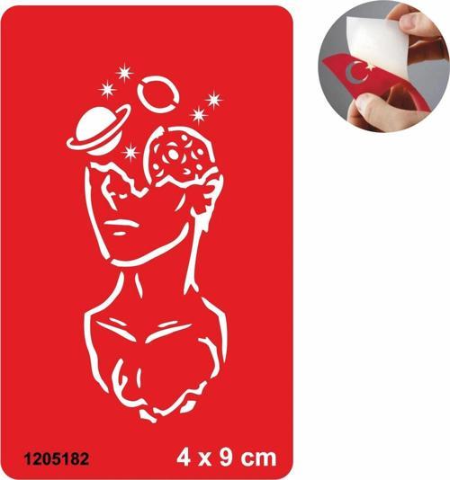 Düşüncenin Gücü Uzay  Tattoo Geçici Dövme Şablonları Kına Kalıpları
