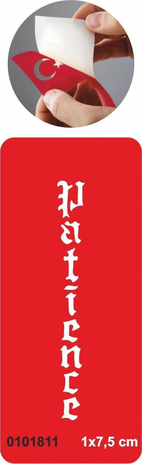 Patience Sabır Yazısı Gotik Tattoo Geçici Dövme Şablonları Kına Kalıpları