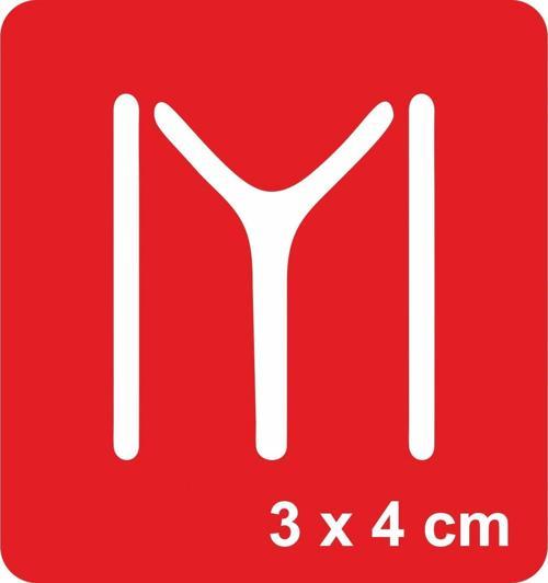 Kayı Boyu Flama Sembolü Tattoo Geçici Dövme Şablonları Kına Kalıpları