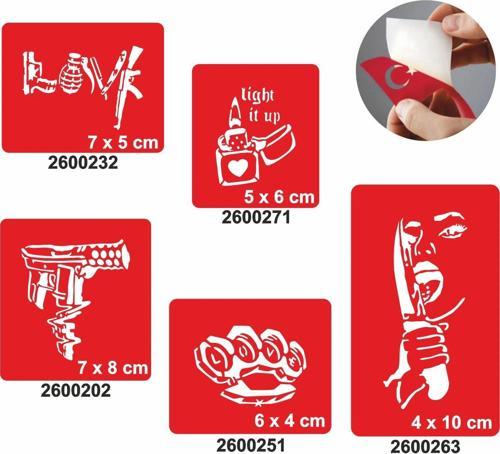 Barış Mutluluktur Dövme Şablonu Kına Deseni