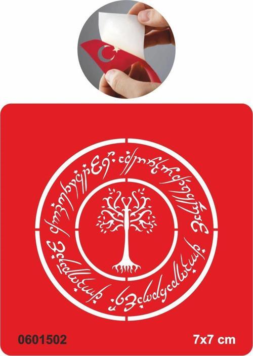 Elf Yazısı Ağaç Tattoo Geçici Dövme Şablonları Kına Kalıpları