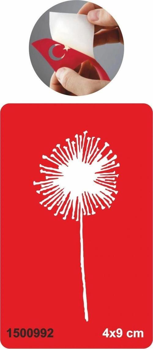 Püf-Çiçeği-Karahindiba Tattoo Geçici Dövme Şablonları Kına Kalıpları