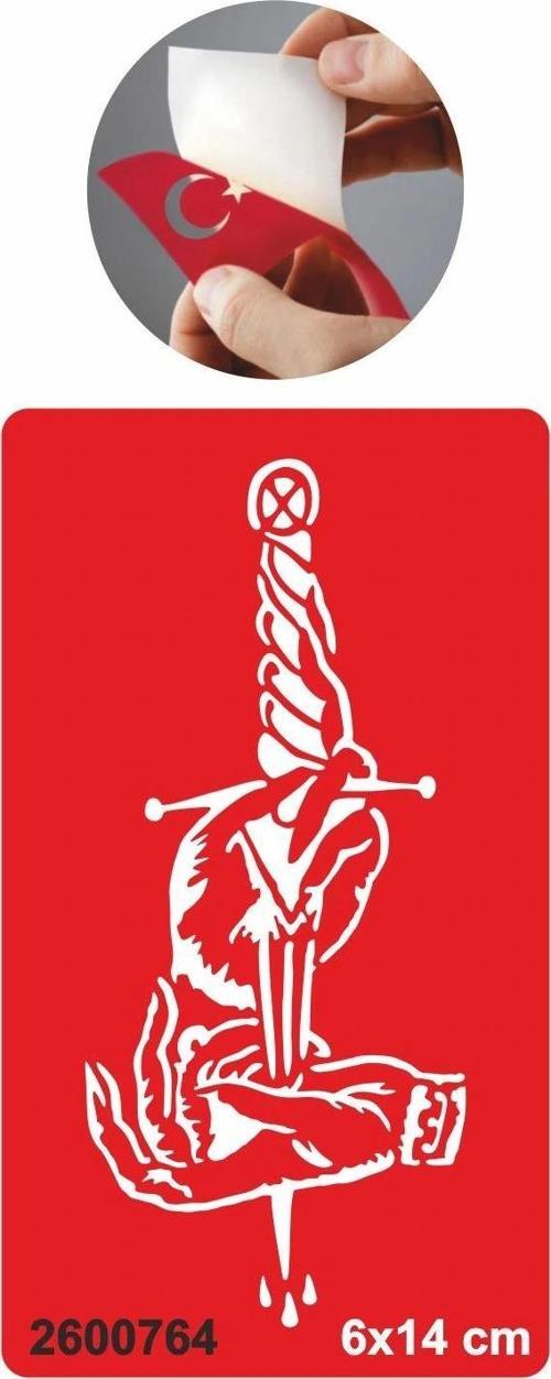 Elimde Hançer Bıçak Dövme Geçici Şablonu Kına Deseni Tattoo Geçici Dövme Şablonları Kına Kalıpları