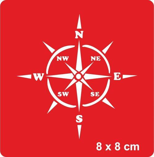 Rota Pusula  Tattoo Geçici Dövme Şablonları Kına Kalıpları