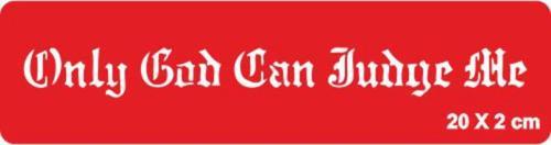 Beni Sadece Tanrı Yargılar Tattoo Geçici Dövme Şablonları Kına Kalıpları