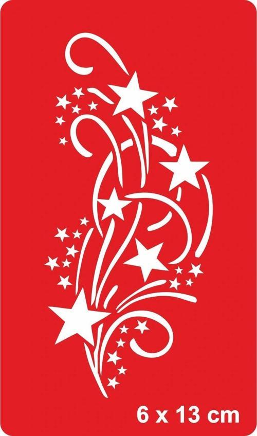 Bir Yanıp Bir Sönen Yıldızlar Tattoo Geçici Dövme Şablonları Kına Kalıpları
