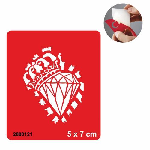 Biz Hep Kraldık Elmas Taç Tattoo Geçici Dövme Şablonları Kına Kalıpları
