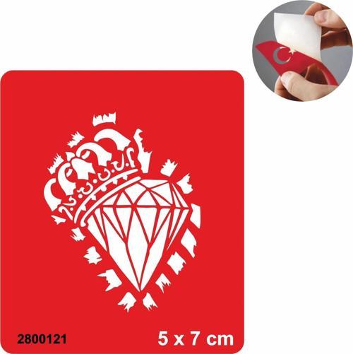 Biz Hep Kraldık Elmas Taç Tattoo Geçici Dövme Şablonları Kına Kalıpları