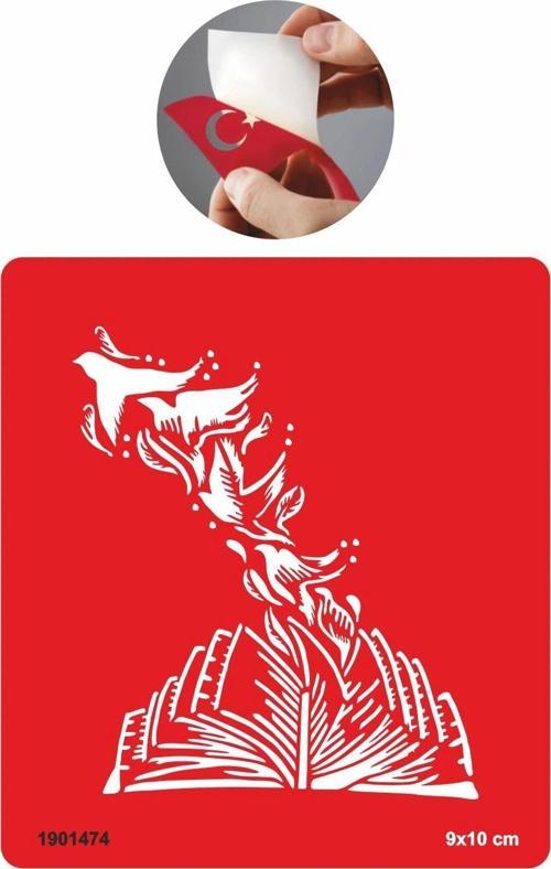 Kitap Ve Kuşlar Tattoo Geçici Dövme Şablonları Kına Kalıpları