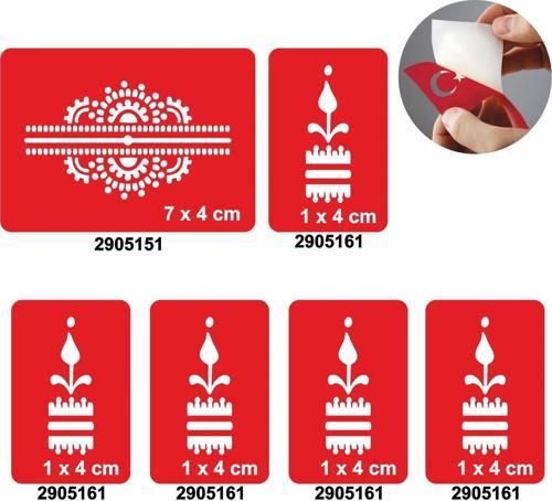 Bliek Ve Parmaklar 5'li Set Geçici Dövme Kına Şablonu